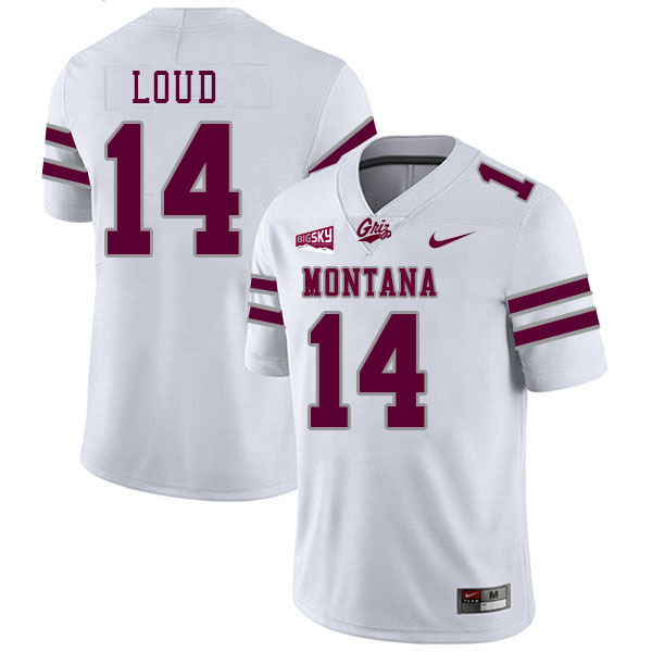 Montana Grizzlies #14 Kyon Loud College Football Jerseys Stitched Sale-White